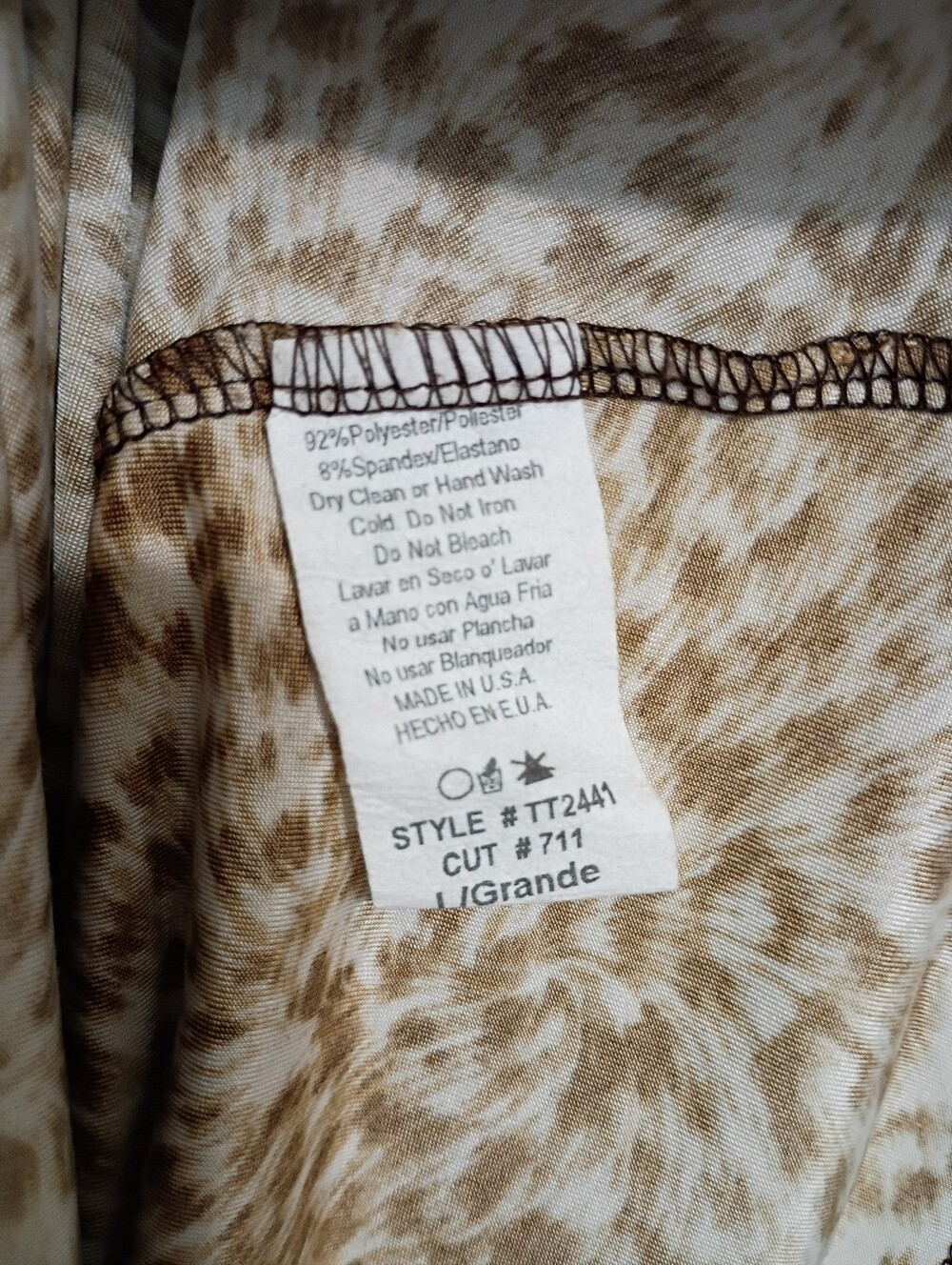 XXI Brand Leopard Print V-Neck Women's Top Size L - Picture 4 of 5